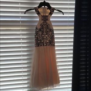 pink and black dress